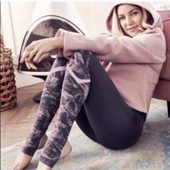 Fabletics Pants - Fabletics Gray & Pink Eliza Seamless Leggings Smal
